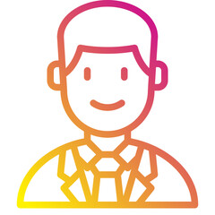 business man gradient icon