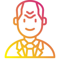old man gradient icon