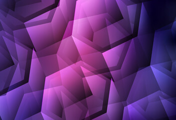 Dark Purple, Pink vector texture with colorful hexagons.