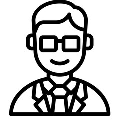 business man line icon