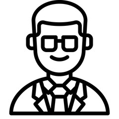 business man line icon