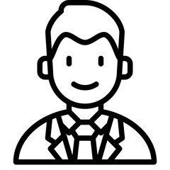 businessman line icon