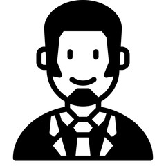 business man glyph icon