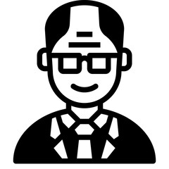 old man glyph icon