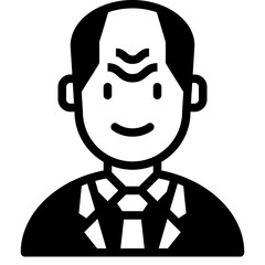 old man glyph icon