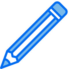 pencil blue line icon