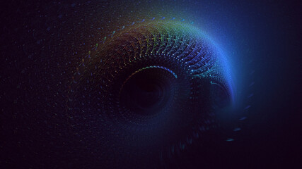 3D rendering abstract colorful fractal light background