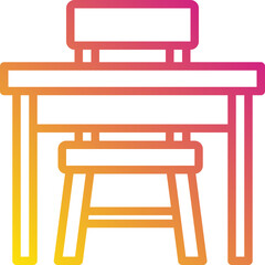 desk gradient icon