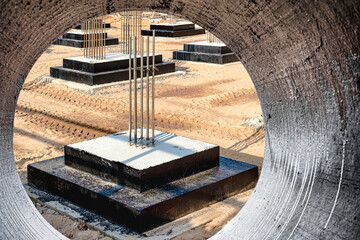 Monolithic reinforced concrete foundations for the construction