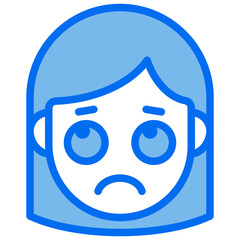 Obraz premium rolling eye blue line icon