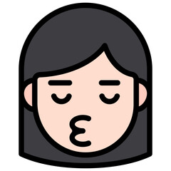 kiss line icon