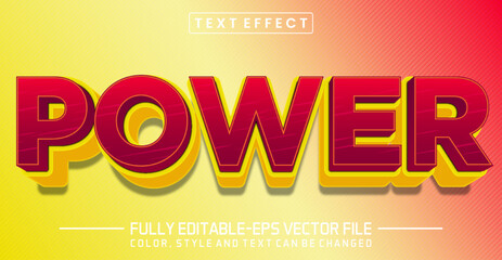 Editable Power text style effect - text style Concept