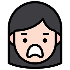 open mouth line icon