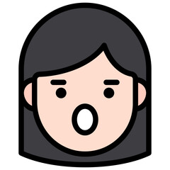 open mouth line icon