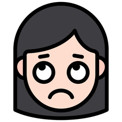 rolling eye line icon