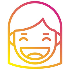 cheerful gradient icon