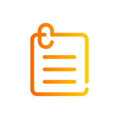 Obraz premium attach gradient icon