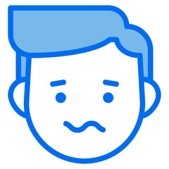 dizzy blue line icon
