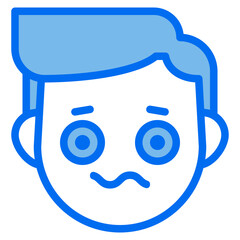dizzy blue line icon