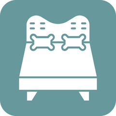 Double Bed Icon Style