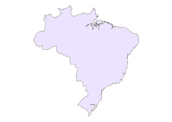 Fototapeta premium PNG Map of Brazil