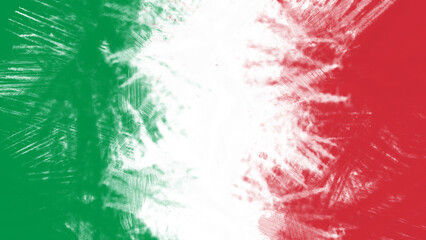 Background in the style of oil paint in the form of the flag of Italy