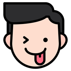 naughty line icon