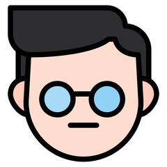 nerd line icon