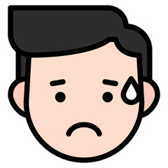 sad line icon