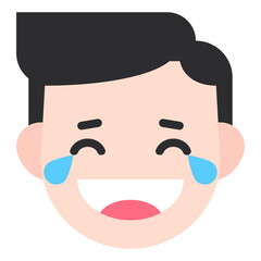 laugh flat icon
