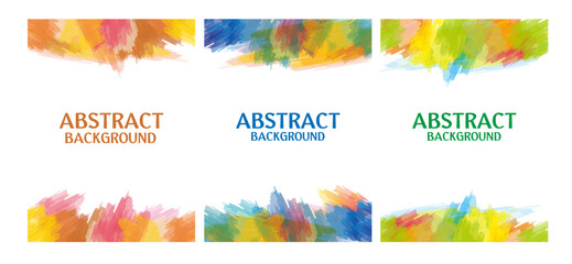 Set of colorful abstract Backgrounds watercolor banners