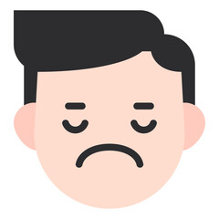 sad flat icon