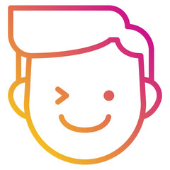 cheerful gradient icon