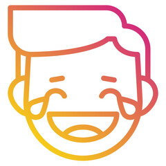 laugh gradient icon