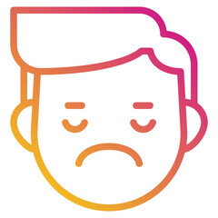 sad gradient icon