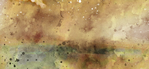 Abstract background, digital illustration in watercolor style in brown and beige colors - 556904843