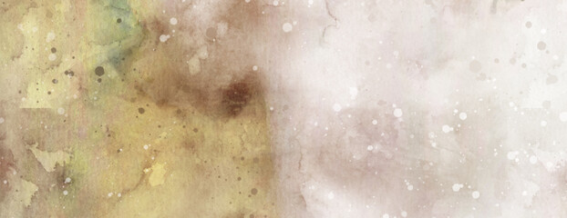 Abstract background, digital illustration in watercolor style in brown and beige colors