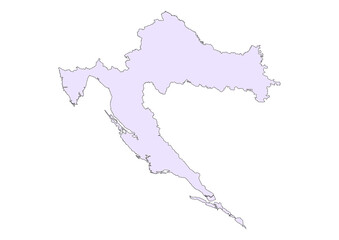 The PNG Map of  Croatia 