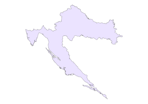 The PNG Map of  Croatia 