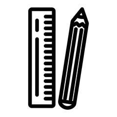pencil and ruler icon
