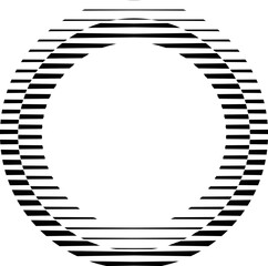 Lines in Circle Form . Spiral Vector Illustration .Technology round Logo . Design element . Abstract Geometric shape . Striped border frame for image
