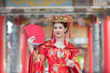 Fototapeta na wymiar person in traditional costume. japanese , Chinese doll in traditional costume.