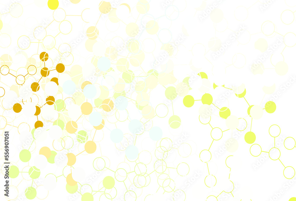 Poster light green, yellow vector pattern with artificial intelligence network.