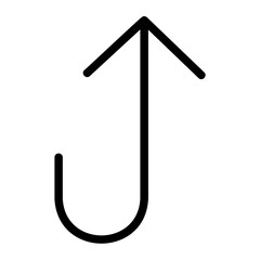 up arrow line icon