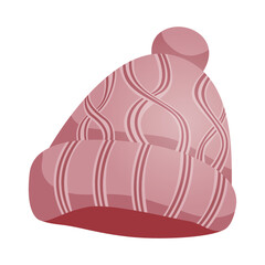 Winter Purple Hat Composition