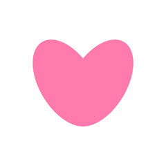 Vector image of a pink heart close-up on a white background. Graphic design.