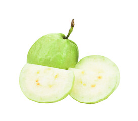 Guava fruit with isolated on transparen png. full depth of field