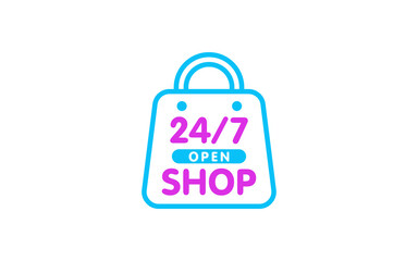 Illustration graphic vector of twenty four hour icon shows time. 24 hours icon design template