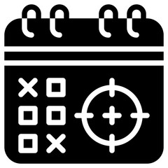 Obraz premium goal glyph icon