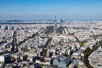 Aerial view of Paris, September 2021. France